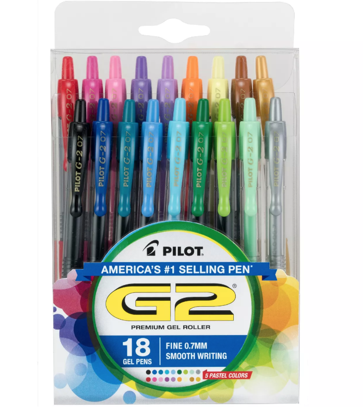 Pilot 18ct G2 Premium Retractable Gel Ink Pens