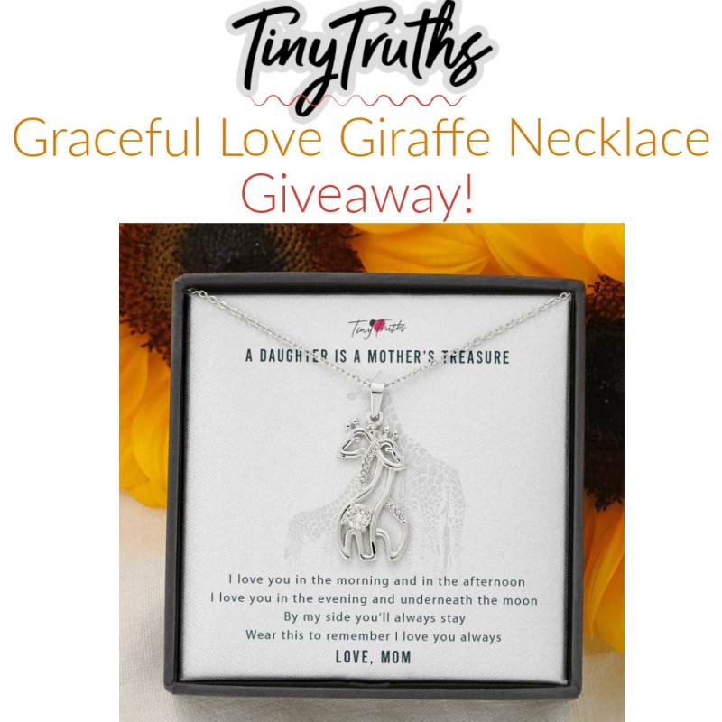 TinyTruths Jewelry - Graceful Love Giraffe Necklace GIVEAWAY!