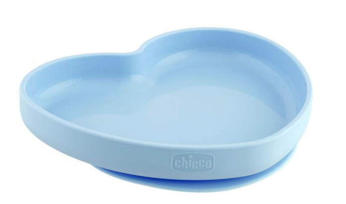 Chicco Easy Plate Silicone Heart Shaped Plate - Teal