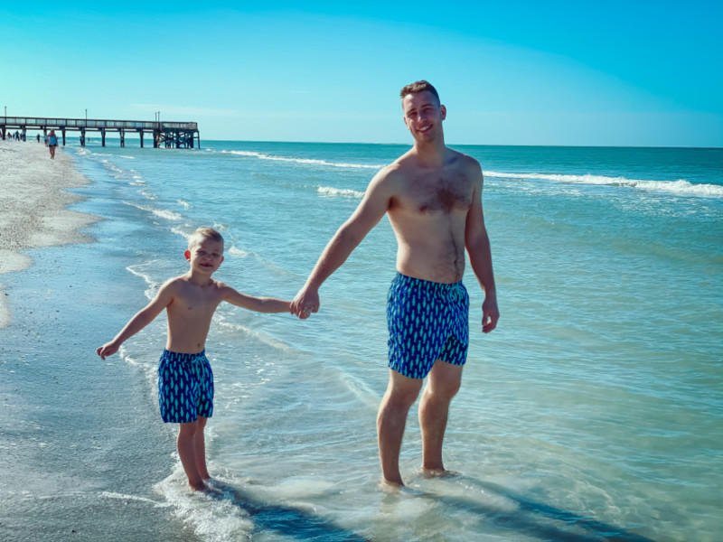 tom & Teddy boys swim trunks