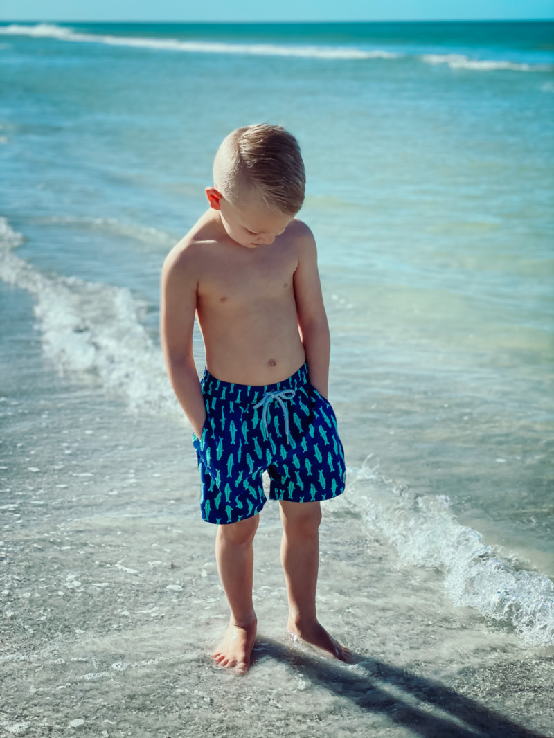 tom & Teddy boys swim trunks