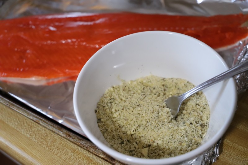 baked salmon with italian herb crust