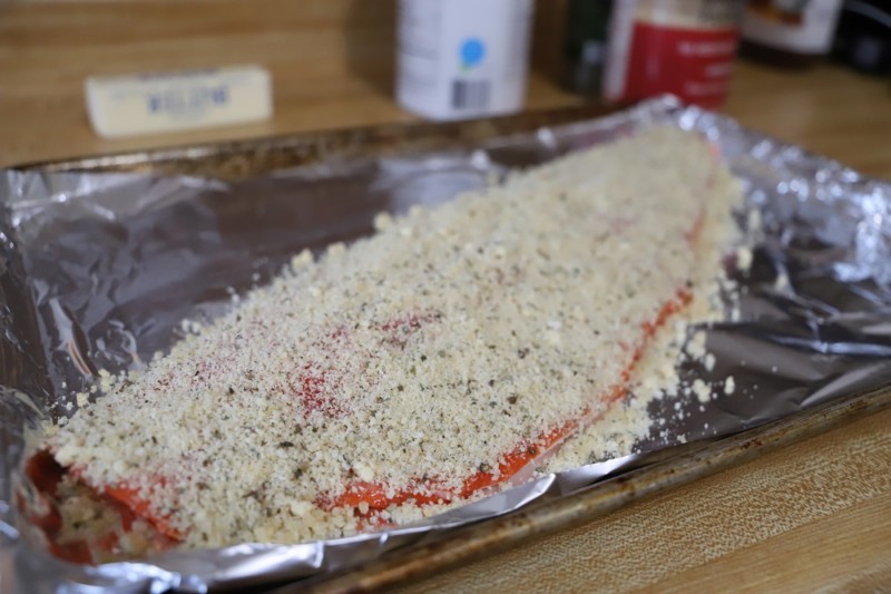 baked salmon with italian herb crust