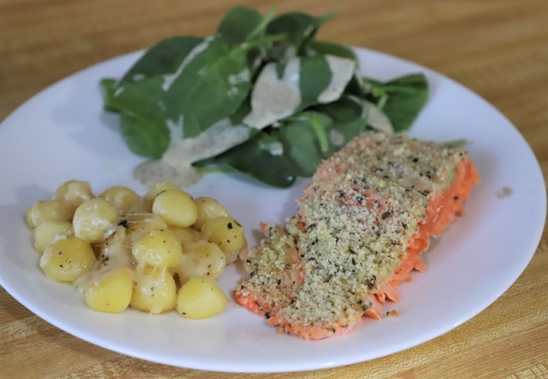 baked salmon with italian herb crust