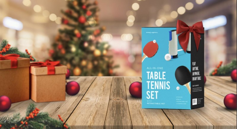 Pro Spin: 4-Player All-in-One Portable Table Tennis Set