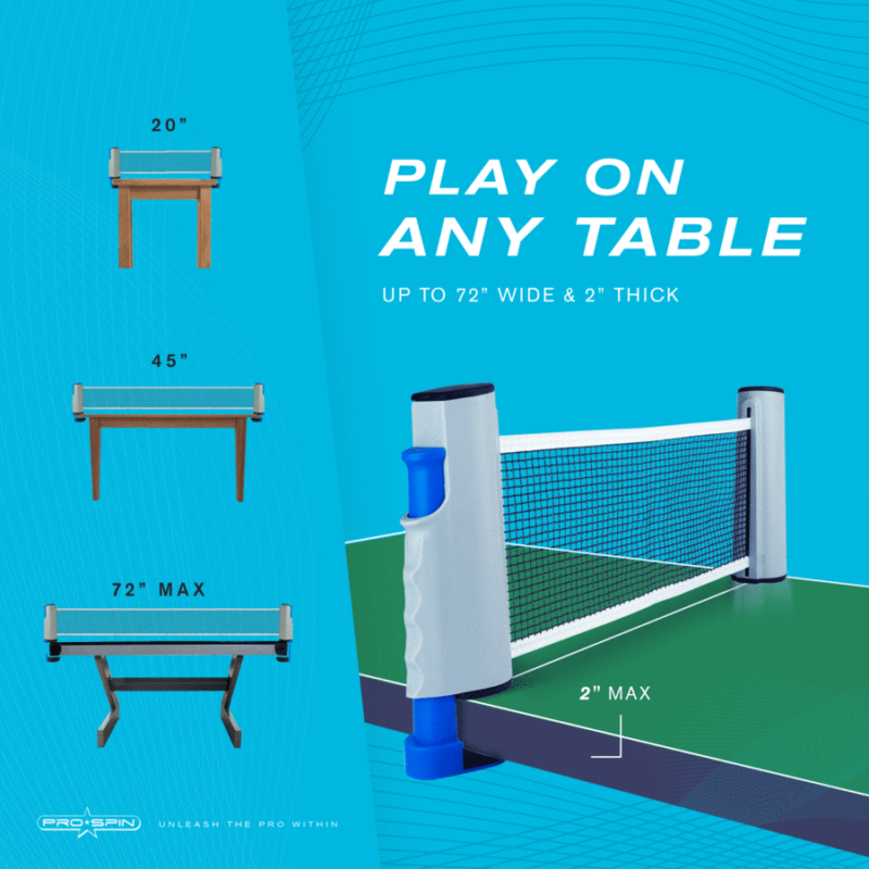 Pro Spin: 4-Player All-in-One Portable Table Tennis Set