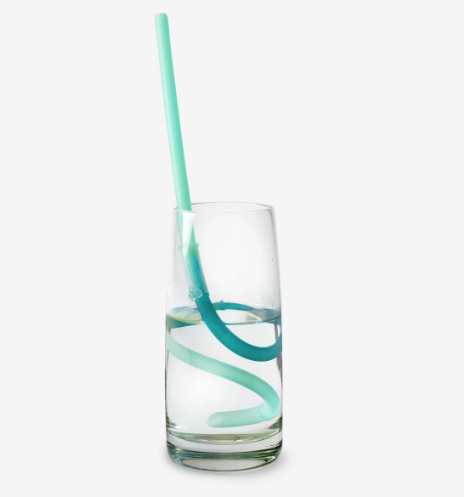 GoSili 7.8" Connectable SiliStraw 4pk, Eco-Friendly Reusable Soft Silicone Kids Drinking Straws