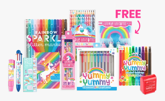 unicorns and rainbows school pack bonus box