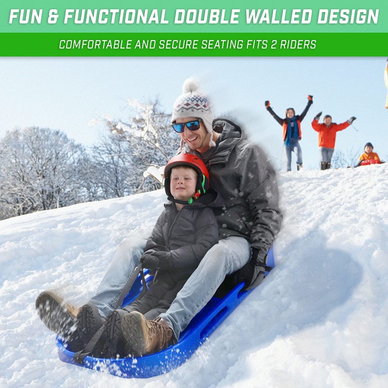 GoSports 2 Person Premium Snow Sled - Get Ready For The Snow To Fly!