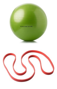 Exercise Ball, Resistance Band, Health, Fitness