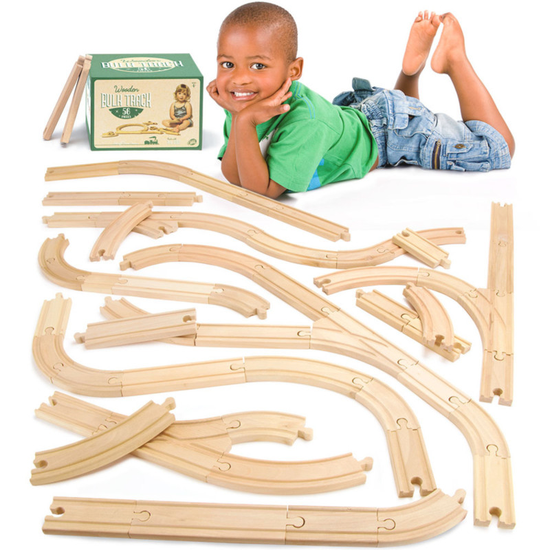 Conductor Carl 56 piece wooden train track set 1
