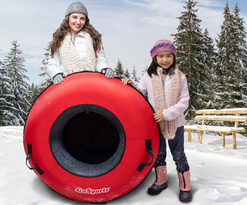 GoSports Heavy Duty Snow Tubes - Get Ready To Go Sledding!