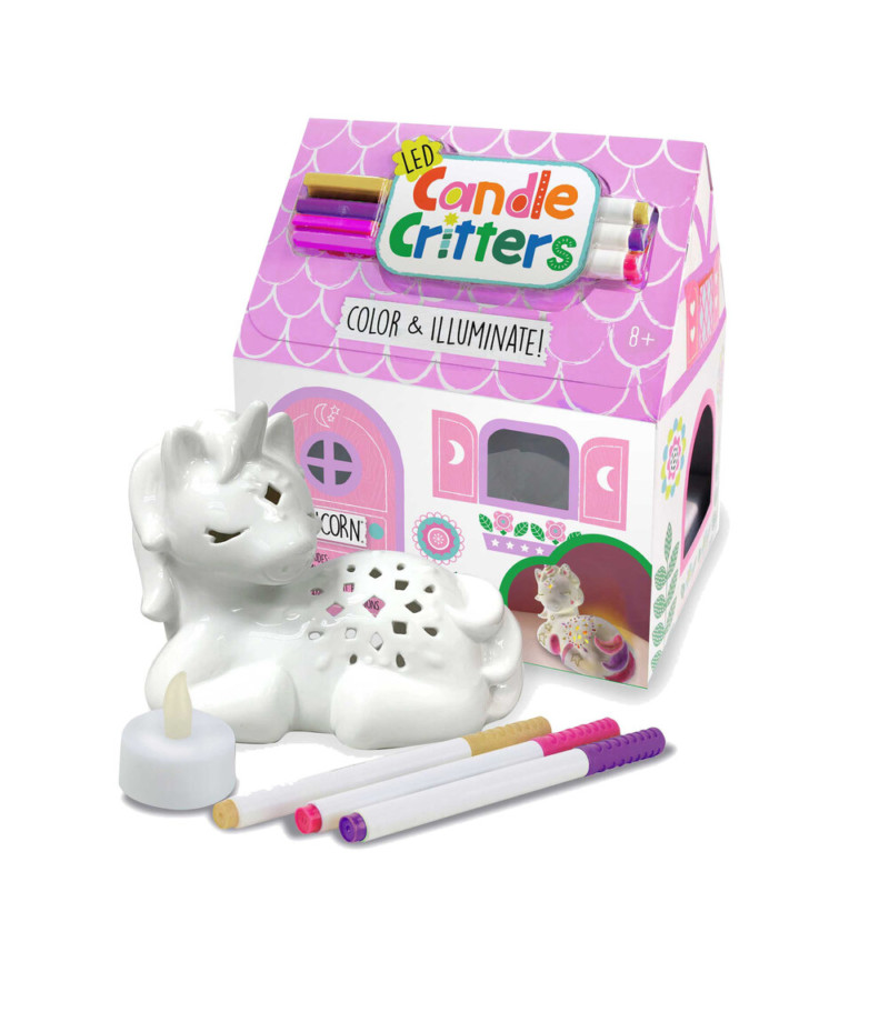 Bright stripes candle critter