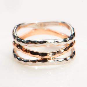 Starlette galleria two tone stacking ring