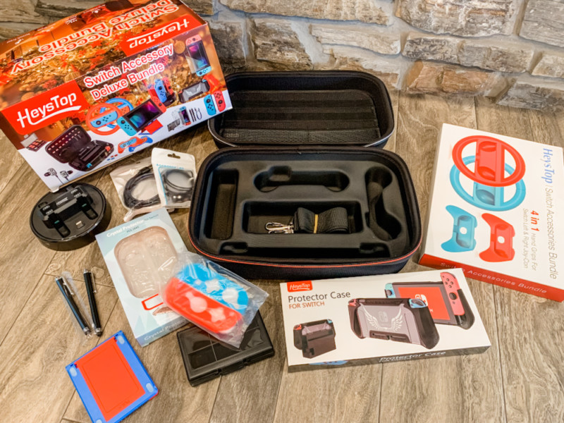 HEYSTOP Kit Accessori 12 in 1 per Nintendo Switch, Include