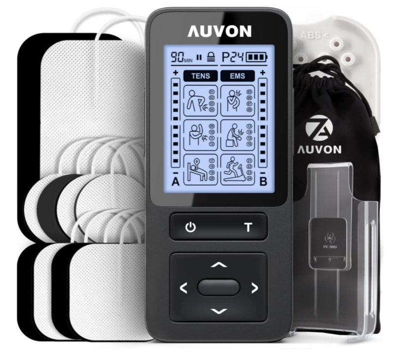  AUVON 24 Modes Dual Channel TENS Unit Muscle Stimulator Machine