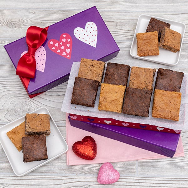 Valentine's day brownie box from gourmet gift baskets