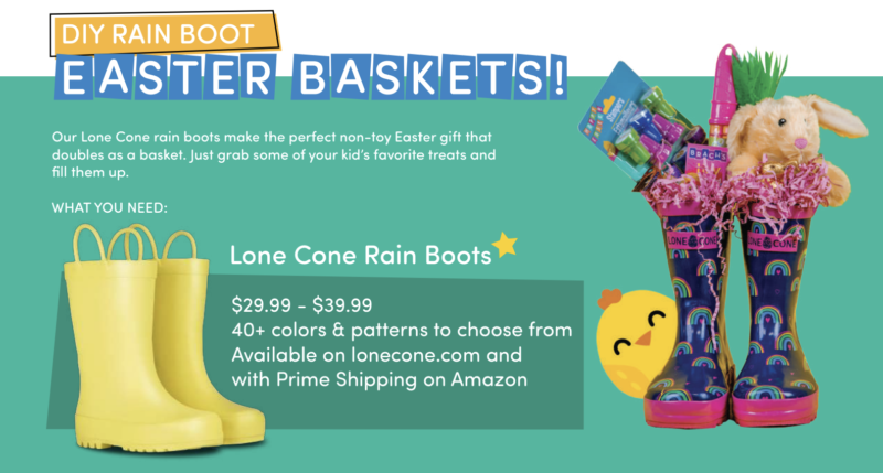 LONECONE Rain Boots Giveaway! - DIY Rain Boot Easter Baskets