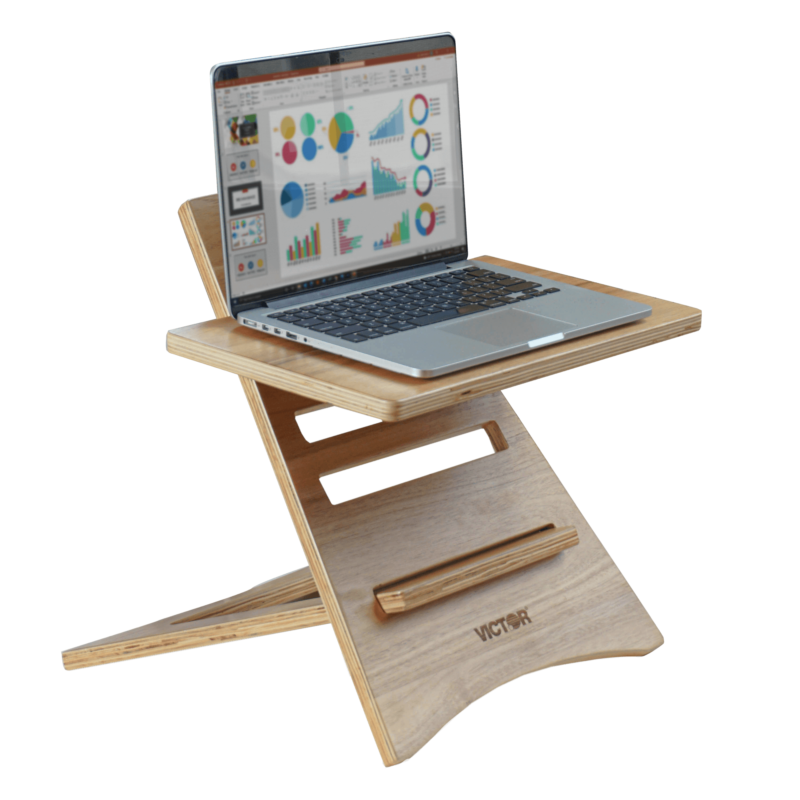 high rise acacia wood laptop riser