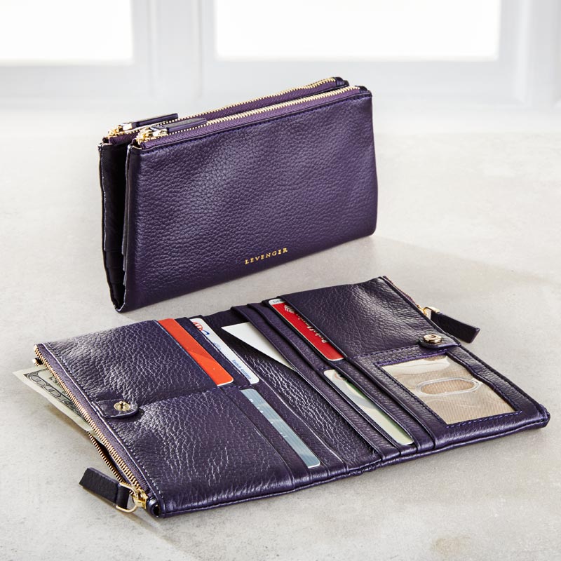 Levenger carrie cash & card clutch