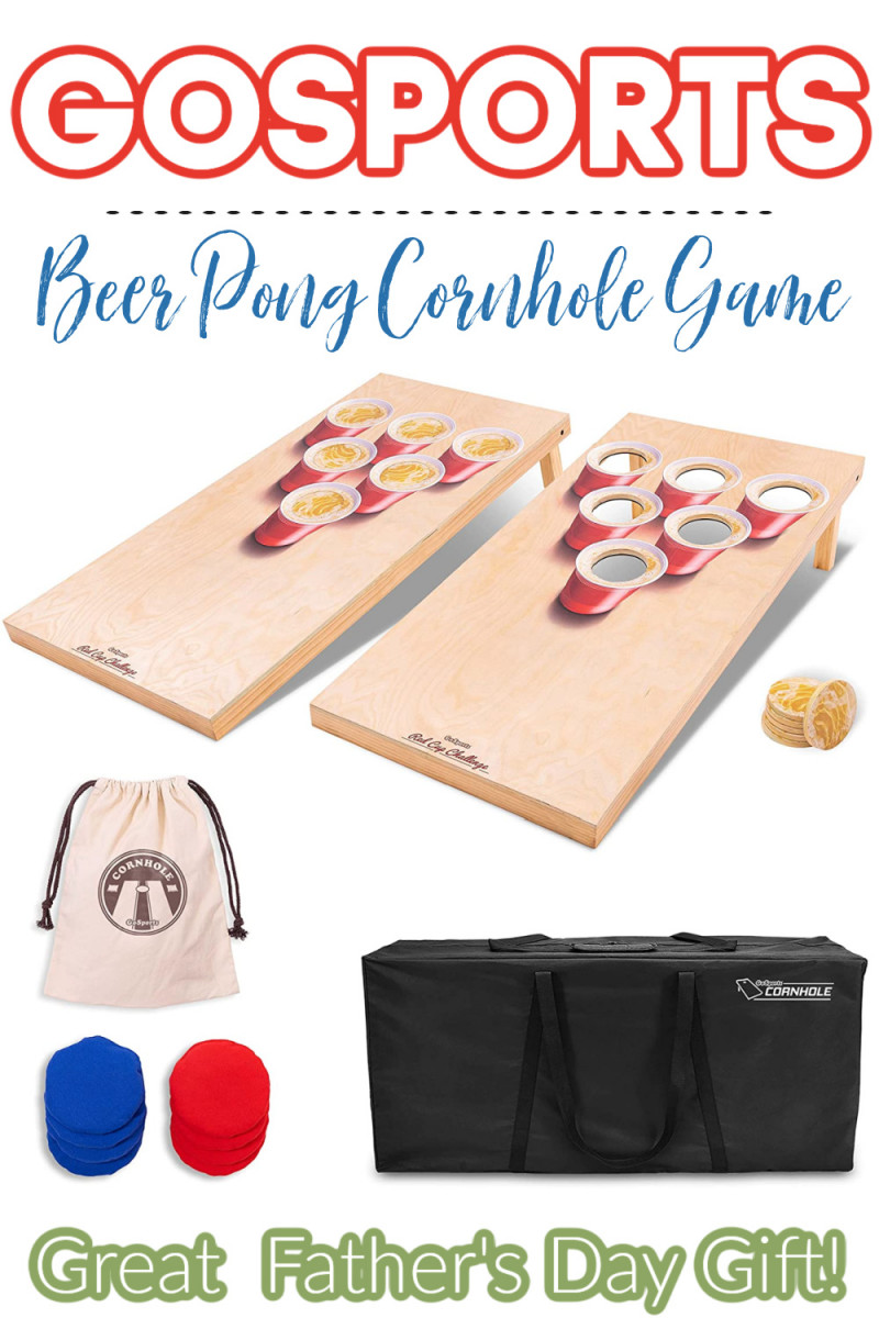 GoSports Beer Pong Cornhole Game - Perfect For Father's Day!