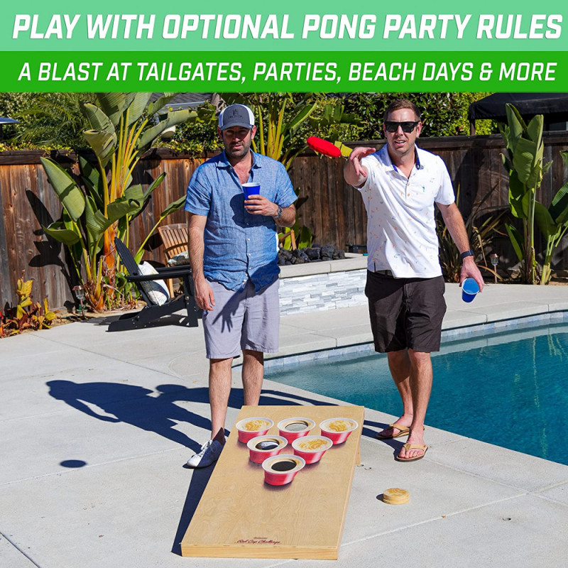 GoSports Beer Pong Cornhole Game - Perfect For Father's Day!