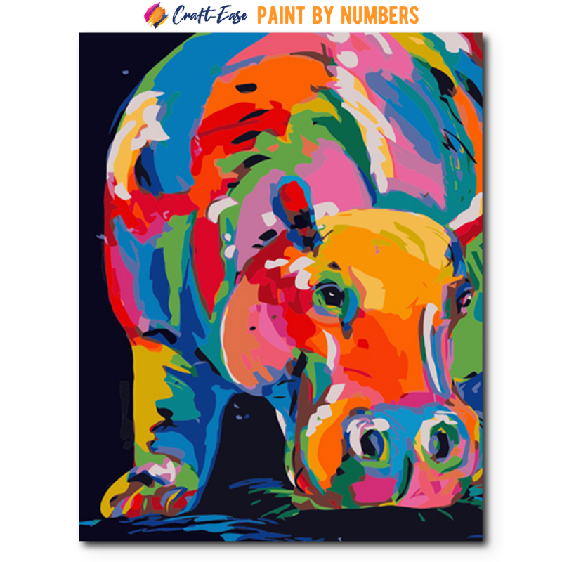 paint by number hippo