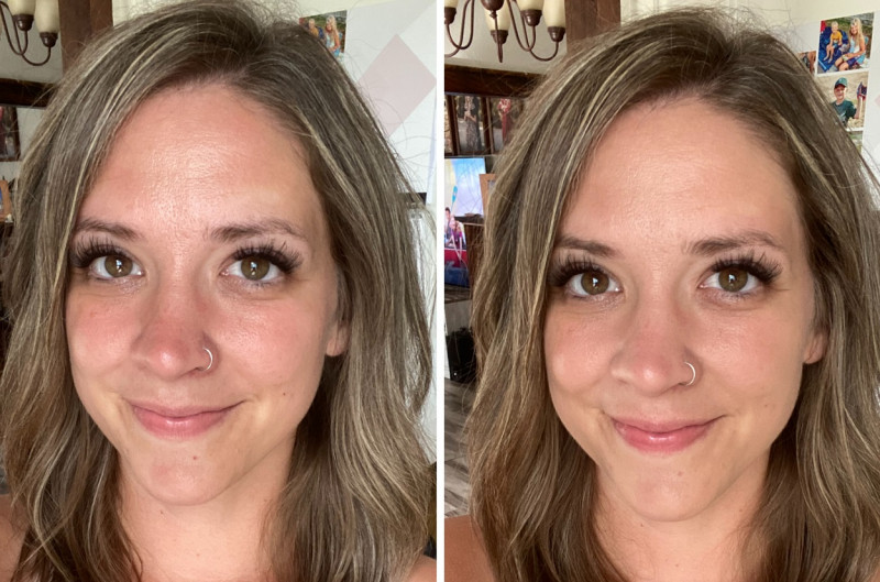 before and after sunscreen