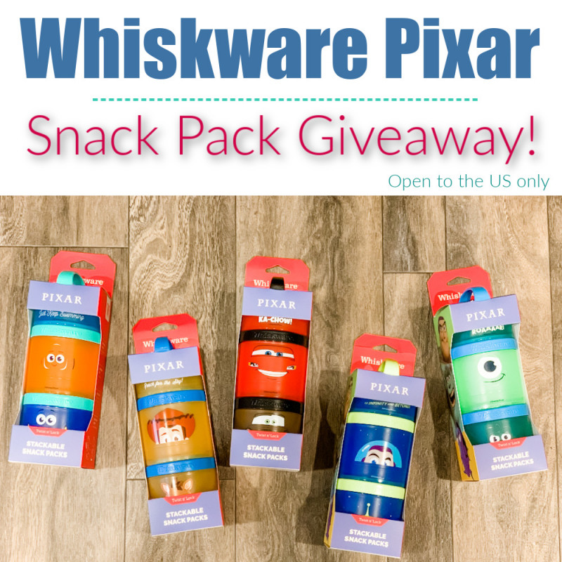 Pixar Snack Containers for Toddlers and Kids, 3 Stackable Snack