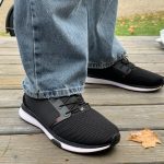Kuru Atom Shoe being worn