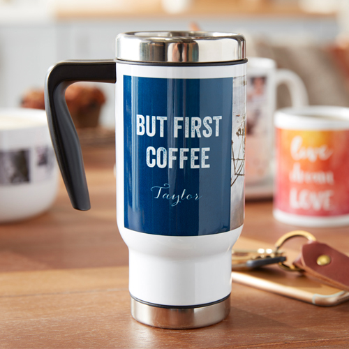 custom travel mug