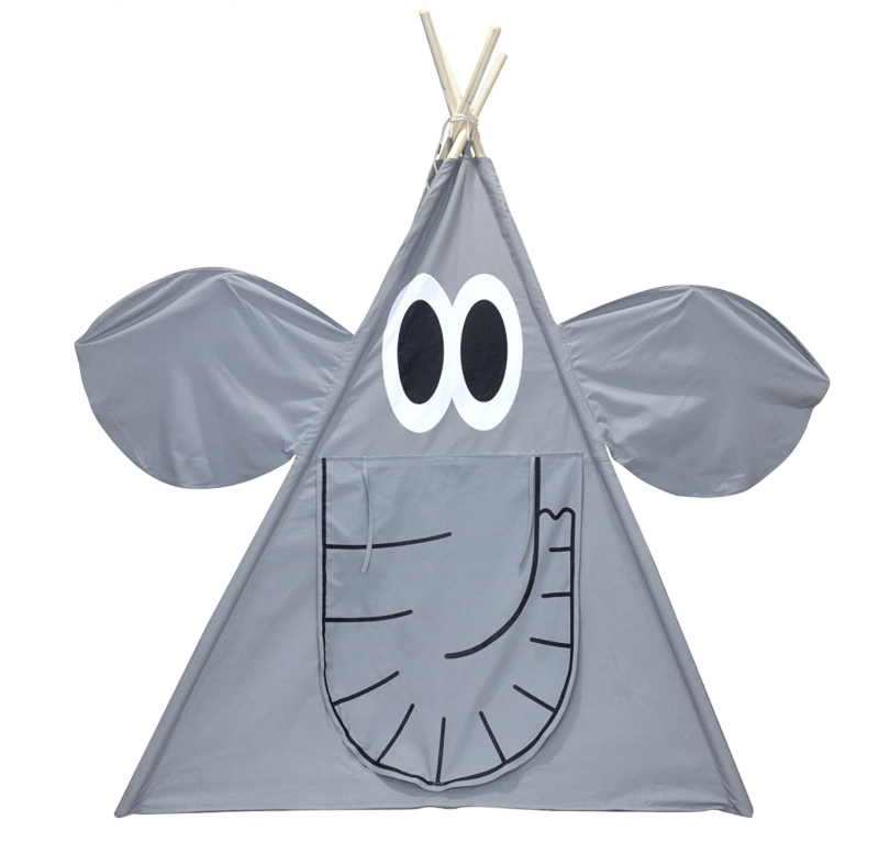 Elephant Teepee Tent for Kids with Carrying Case,