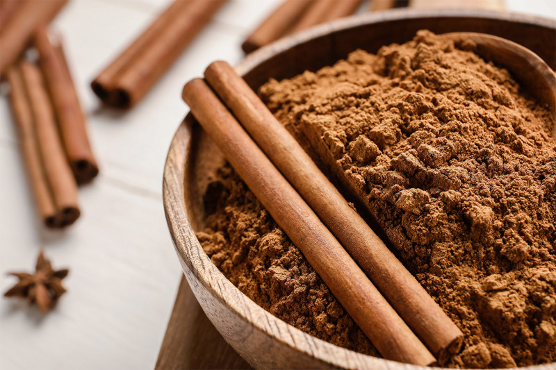 Cinnamon Sticks on a bowl of cinnamon