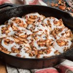 Cinnamon Rolls in Cast Iron Skillet