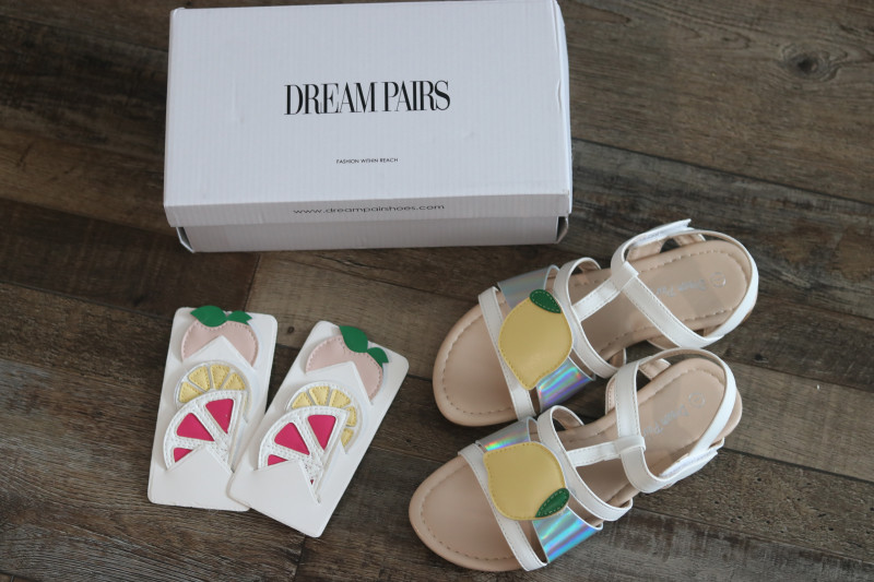 Dream Pairs Girls Sandals Interchangeable Fruit Accessories