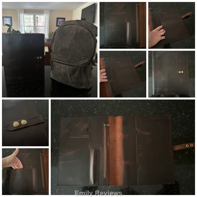 Handmade Leather Goods, Waxed Canvas Backpack, Leather Portfolio, Personalized Gifts, Men's Gifts, Women's Gifts