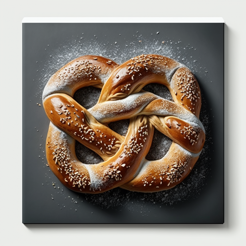 Soft pretzel as a work of art