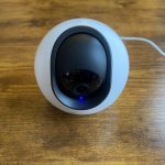 E4ZVIZ Smart Home Camera C6 2K+ on wooden desk