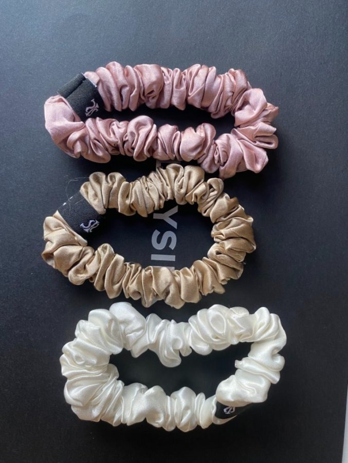 lily silk skinny silk scrunchies