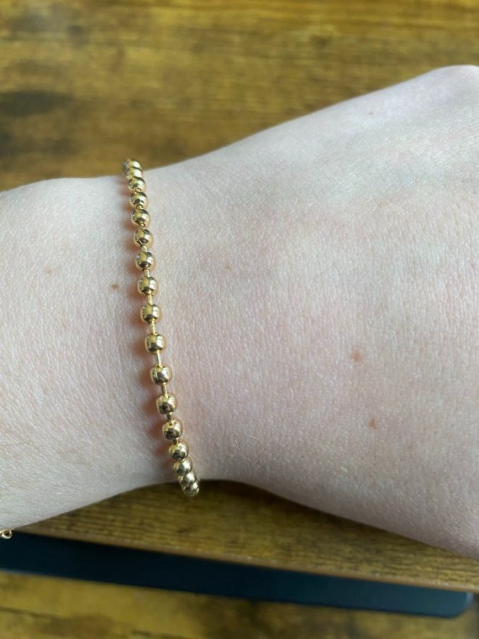 Sterling forever dainty beaded bracelet