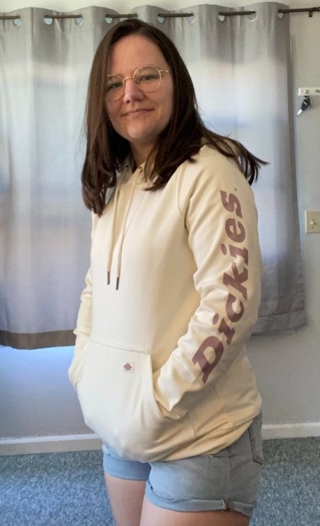 women's dickie logo sleeve pullover hoodie