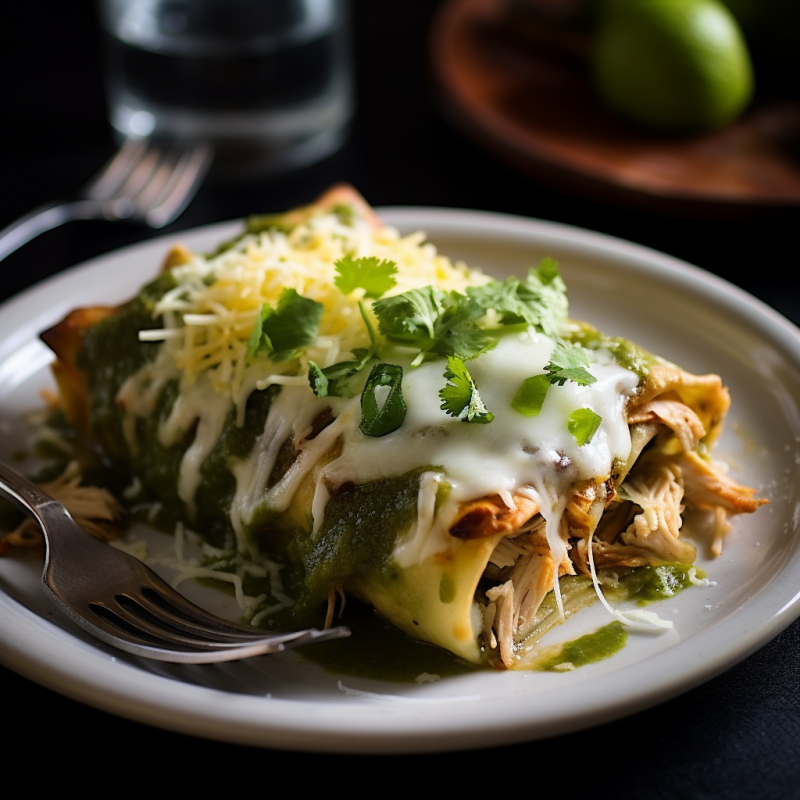 Leftover Pulled Pork Enchiladas with Verde Sauce