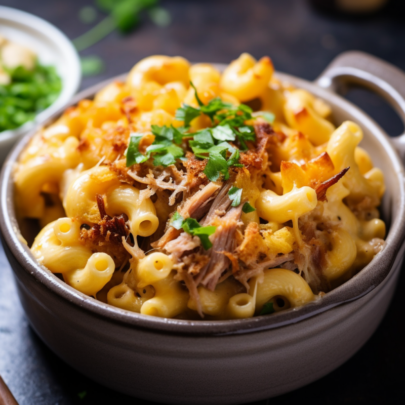 BBQ Leftover Pulled Pork Mac and Cheese
