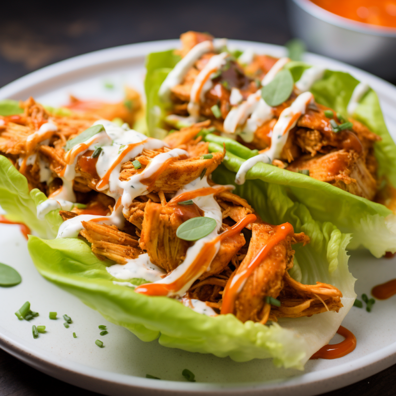 Buffalo Chicken Lettuce Wraps