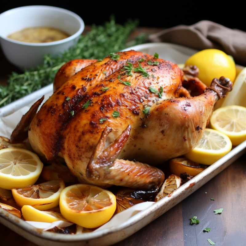 Lemon Garlic Roasted Chicken