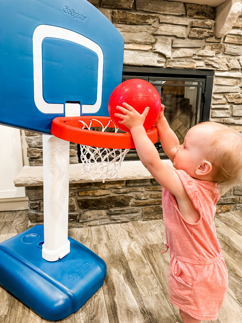 GoSports Tot Shot Modern Kids Basketball Set - Indoor & Outdoor Toy Hoop for Toddlers