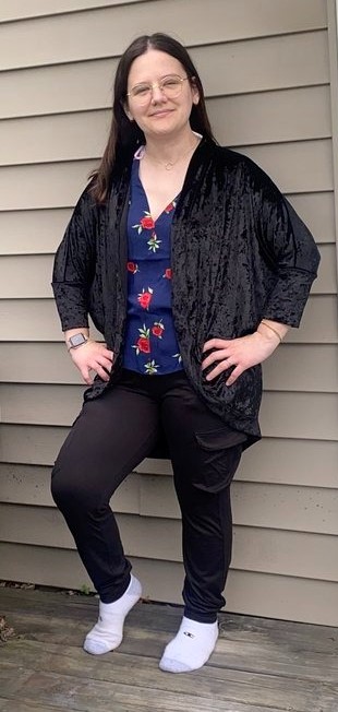 nadine west velvet cardigan