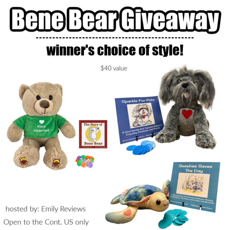 Bene Bear Giveaway - A Toy Line That Teaches Kindness and Empathy