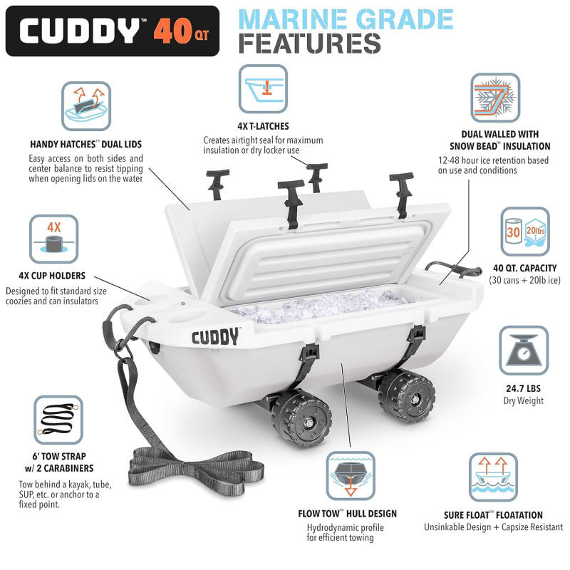 CUDDY Crawler Cooler with Wheels 