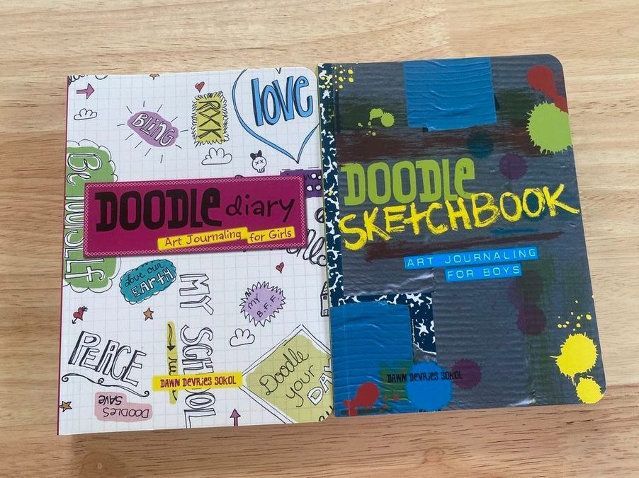 Doodle diary and sketchbook
